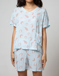 Nevada Short Sleeve Pyjama Shorts Cute Hedgehog