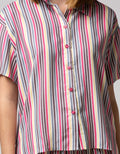 Nevada Short Sleeve Pyjama Shorts Rainbow Stripe