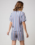 Nevada Short Sleeve Pyjama Shorts Rainbow Stripe