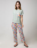 Nevada Short Sleeve Pyjama Pants Rainbow Paint