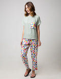 Nevada Short Sleeve Pyjama Pants Rainbow Paint