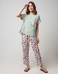 Nevada Short Sleeve Pyjama Pants Rainbow Paint