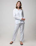 Nevada Long Sleeve Pyjama Pants Stripe Cat