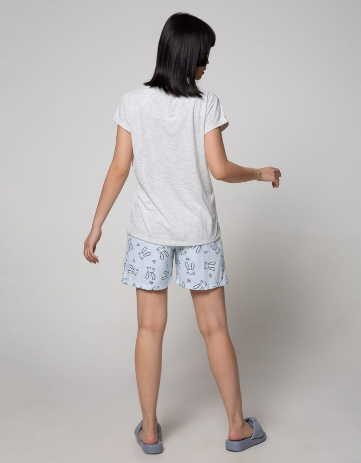 Nevada Short Sleeve Pyjama Shorts Bunny Love