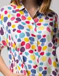 Nevada Short Sleeve Midi Dress Rainbow Paint