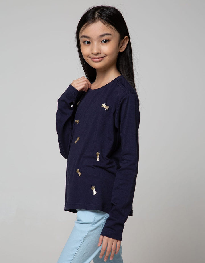 Aero Kids Long Sleeve T-Shirt Stars Full Sequins