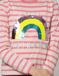 Aero Kids Long Sleeve T-Shirt Rainbow Sequins