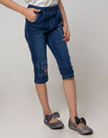 Little M Denim Long Pants Crop Bunny Cat