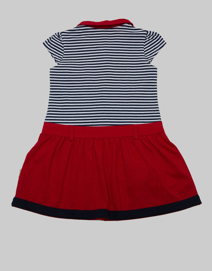 Little M Short Sleeve Midi Dress Gajah Salur