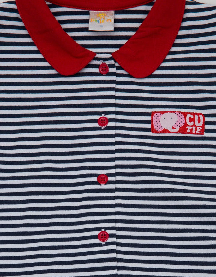 Little M Short Sleeve Midi Dress Gajah Salur