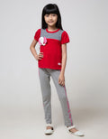 Little M Short Sleeve T-Shirt Gajah Kombinasi Salur