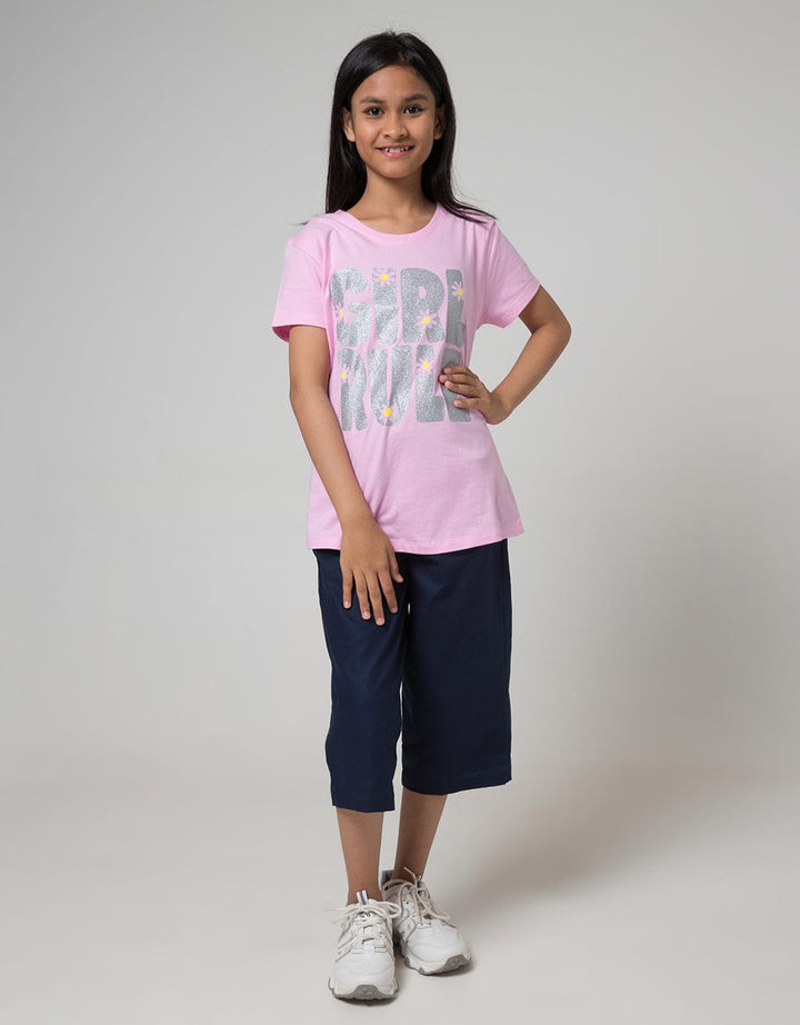 Aero Kids Capri Pants Leggings Red Strap Ribbon