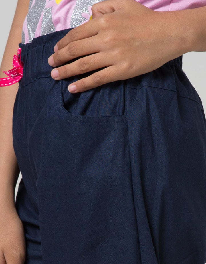 Aero Kids Capri Pants Leggings Red Strap Ribbon