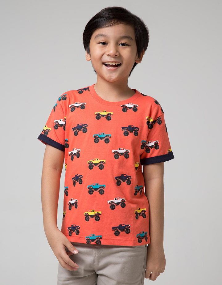 Little M Short Sleeve T-Shirt Fullprint Car
