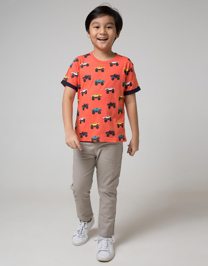 Little M Short Sleeve T-Shirt Fullprint Car