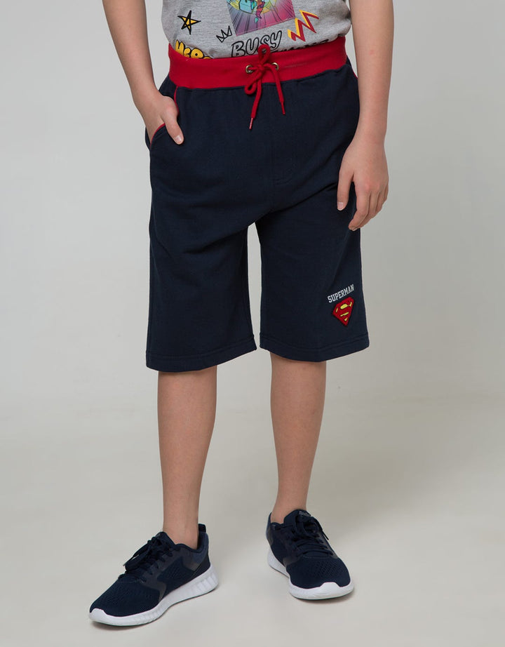 Character Short Pants Knit Superman Logo Embroidery Towel