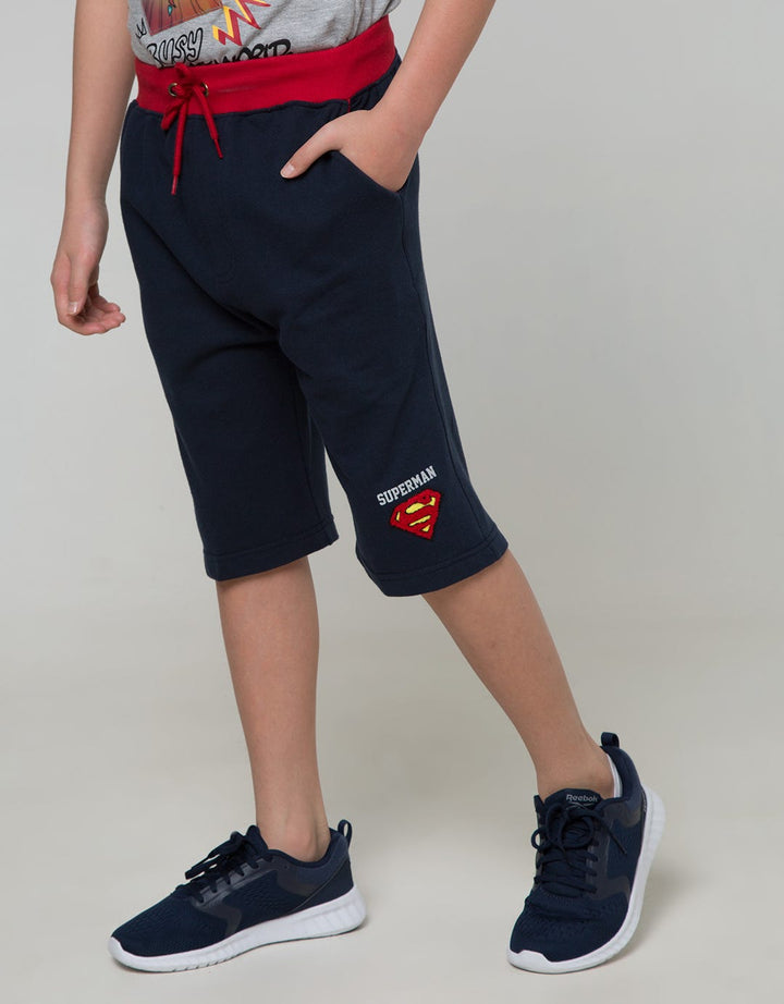 Character Short Pants Knit Superman Logo Embroidery Towel