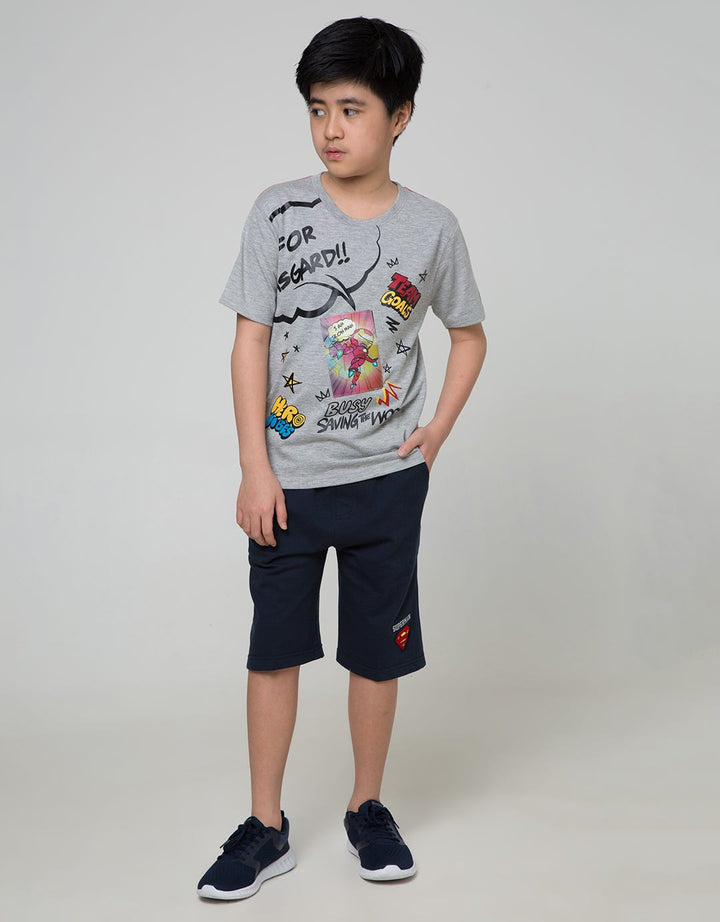 Character Short Pants Knit Superman Logo Embroidery Towel