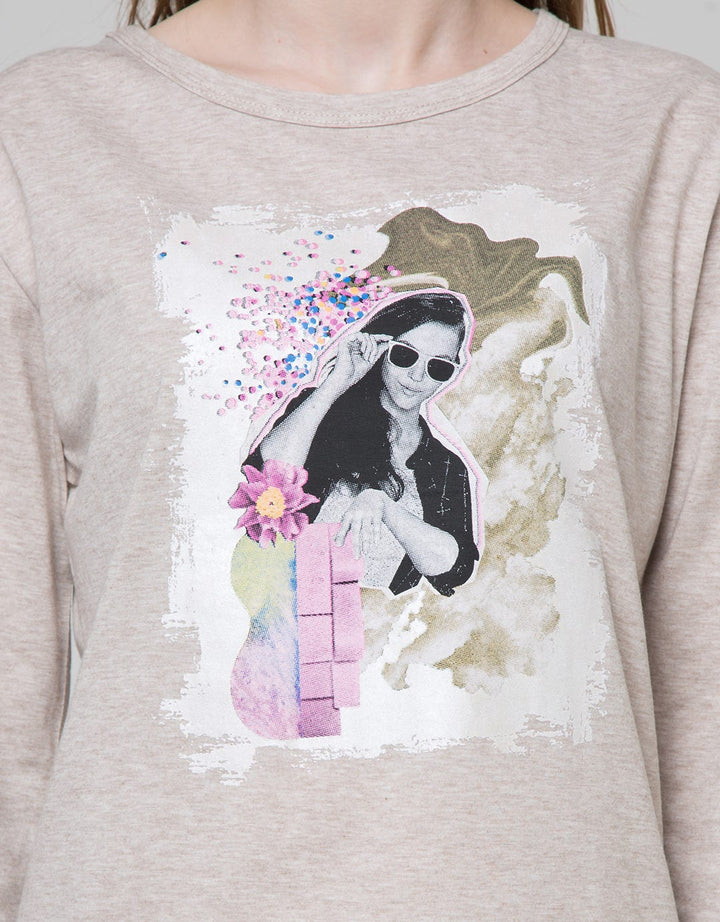 T Zone Long Sleeve T-Shirt Photoprint