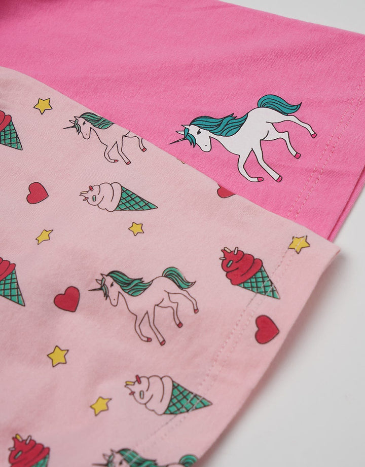 Pipiniko Short Pants Pack 2 Bottom Unicorn Pastel