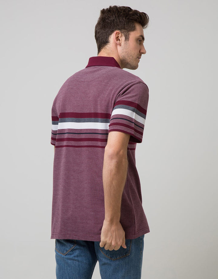Cole Short Sleeve Polo Shirt Stripe