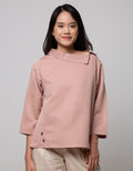 St. Yves Long Sleeve Blouse Top With Double Botton