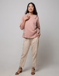 St. Yves Long Sleeve Blouse Top With Double Botton