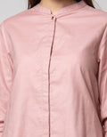 St. Yves Long Sleeve Blouse Top with Golden Button