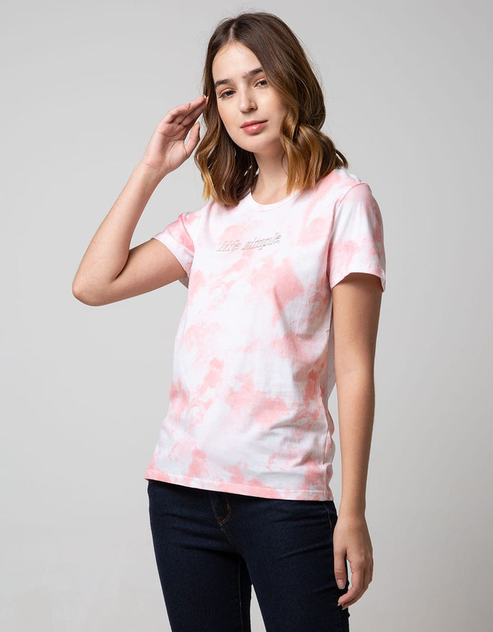 T Zone Short Sleeve T-Shirt Tiedye Non Raglan Basic