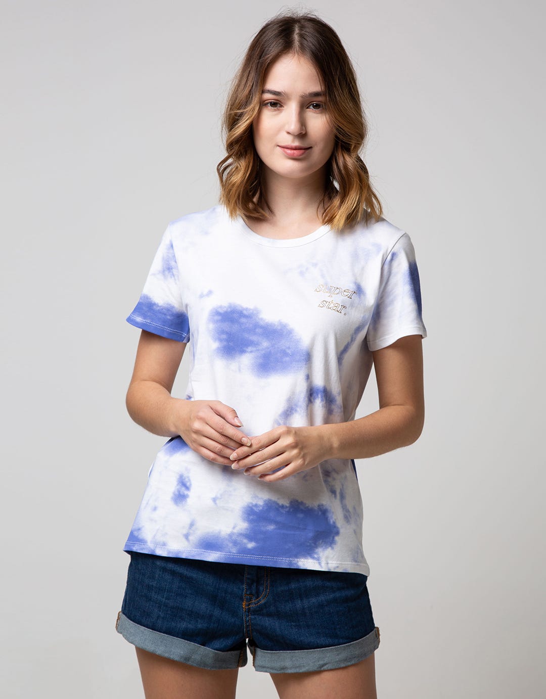 T Zone Short Sleeve T-Shirt Tiedye Non Raglan Basic