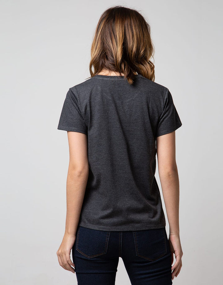 T Zone Short Sleeve T-Shirt Photoprint Non Raglan Girly