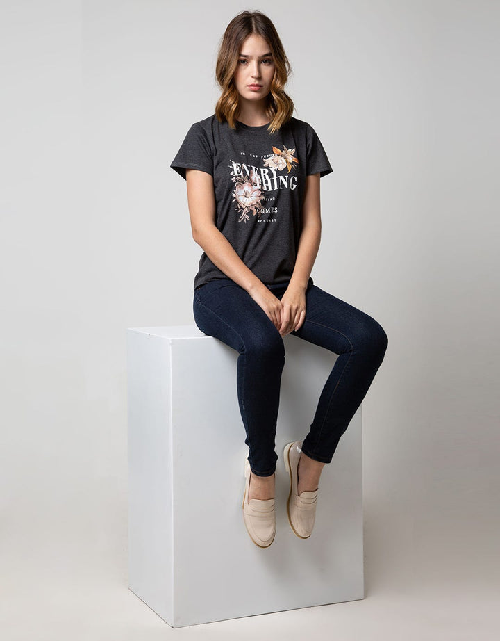 T Zone Short Sleeve T-Shirt Photoprint Non Raglan Girly