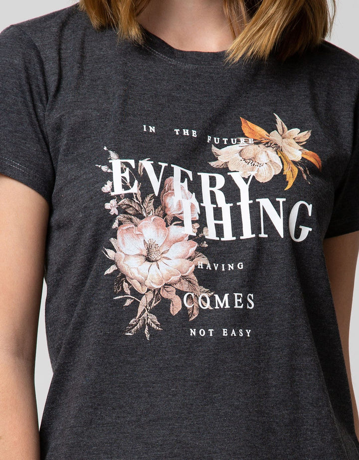 T Zone Short Sleeve T-Shirt Photoprint Non Raglan Girly