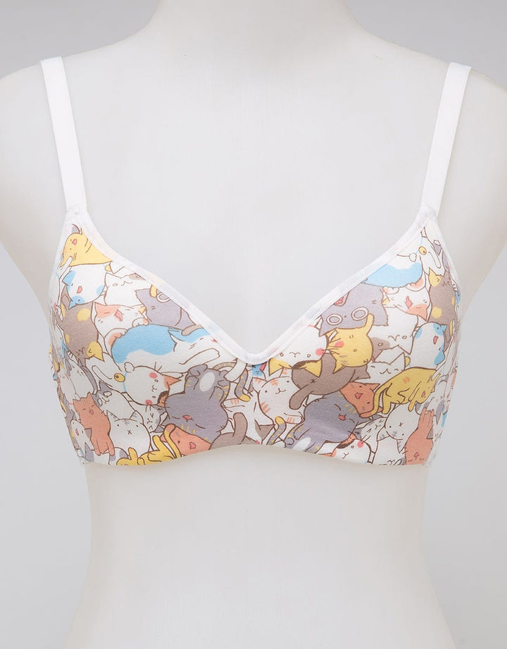 Nevada Non Push Up Regular Bra Print Stupid Neko