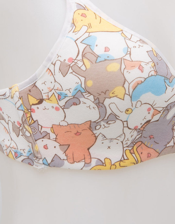 Nevada Non Push Up Regular Bra Print Stupid Neko