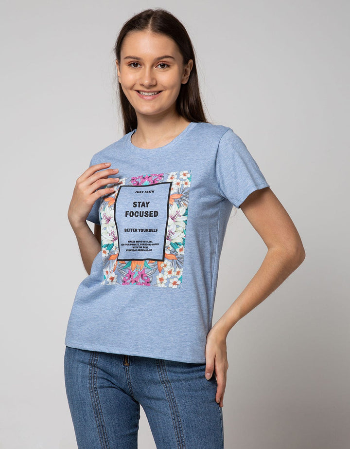 T Zone Short Sleeve T-Shirt Photoprint Non Raglan Girly