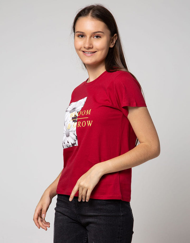 T Zone Short Sleeve T-Shirt Photoprint Non Raglan Girly