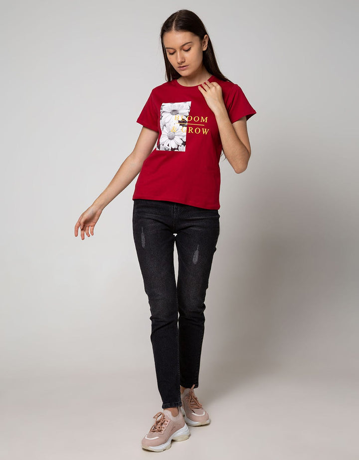T Zone Short Sleeve T-Shirt Photoprint Non Raglan Girly