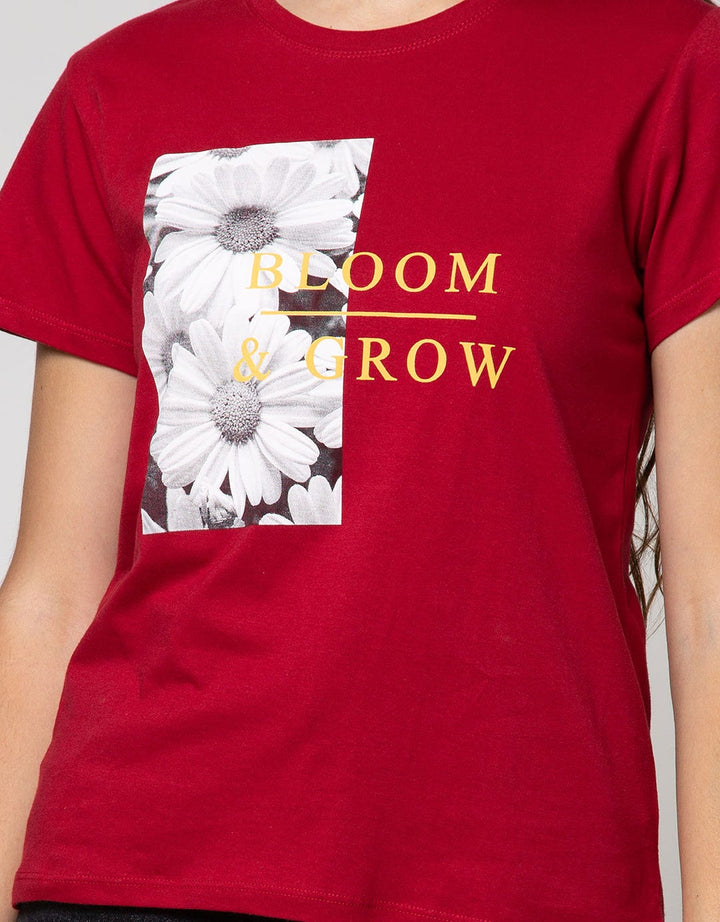 T Zone Short Sleeve T-Shirt Photoprint Non Raglan Girly