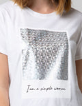 T Zone Short Sleeve T-Shirt Wording Non Raglan Basic