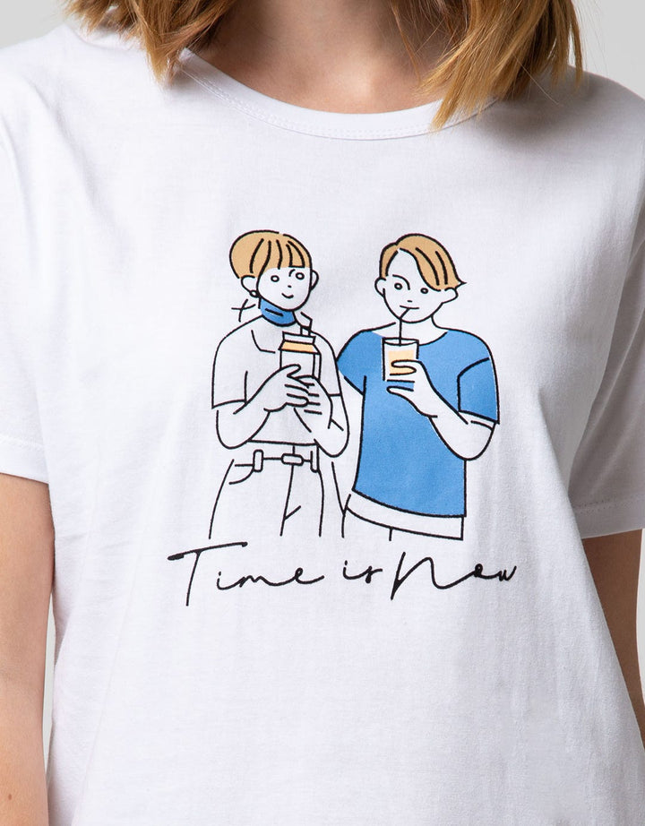 T Zone Short Sleeve T-Shirt Cartoon Non Raglan Cute