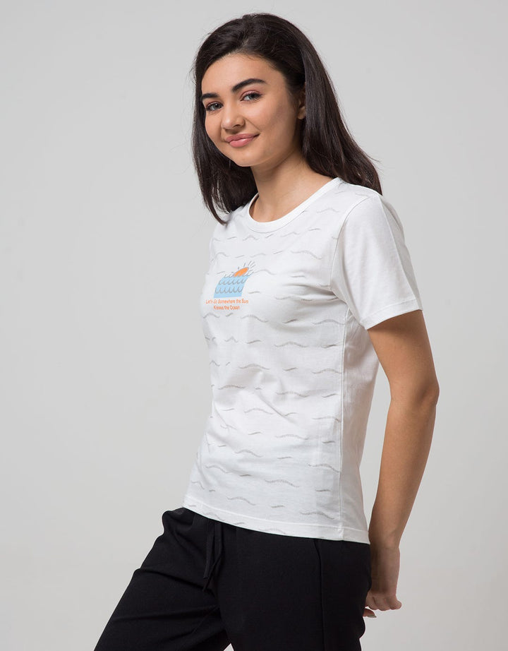 T Zone Short Sleeve T-Shirt Cartoon Non Raglan Cute