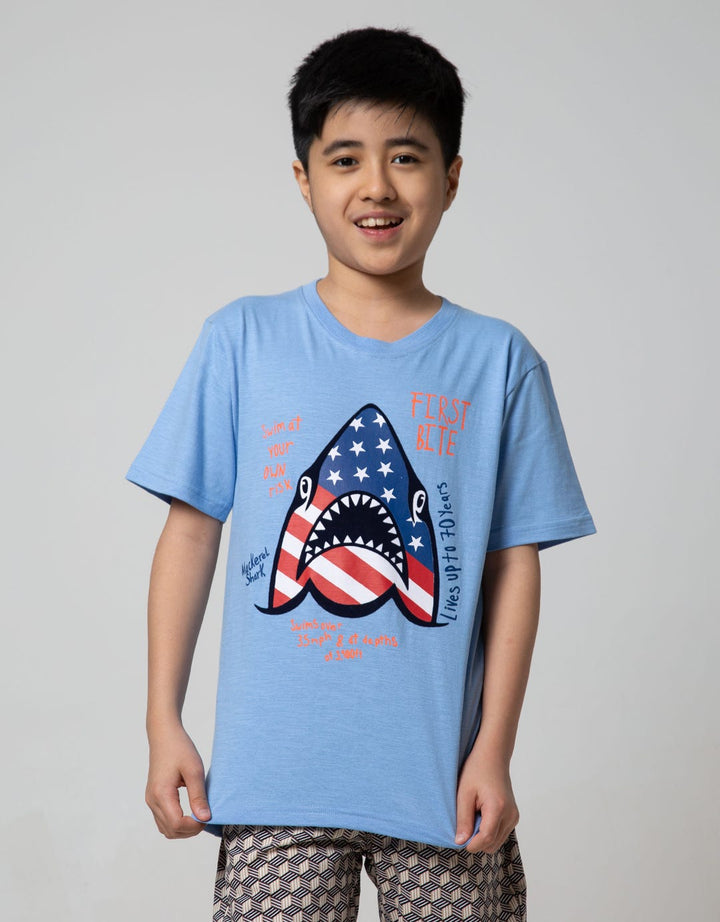 Aero Kids Short Sleeve T-Shirt Printnofloc Regular Slub First Bite