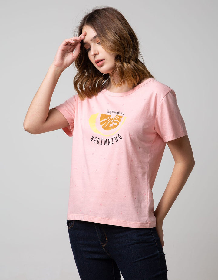 T Zone Short Sleeve T-Shirt Cartoon Non Raglan Cute