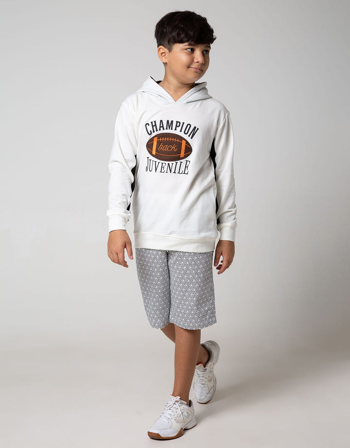 Aero Kids Sweatshirt Hoodie Knitting Regular Baseball Embroidery