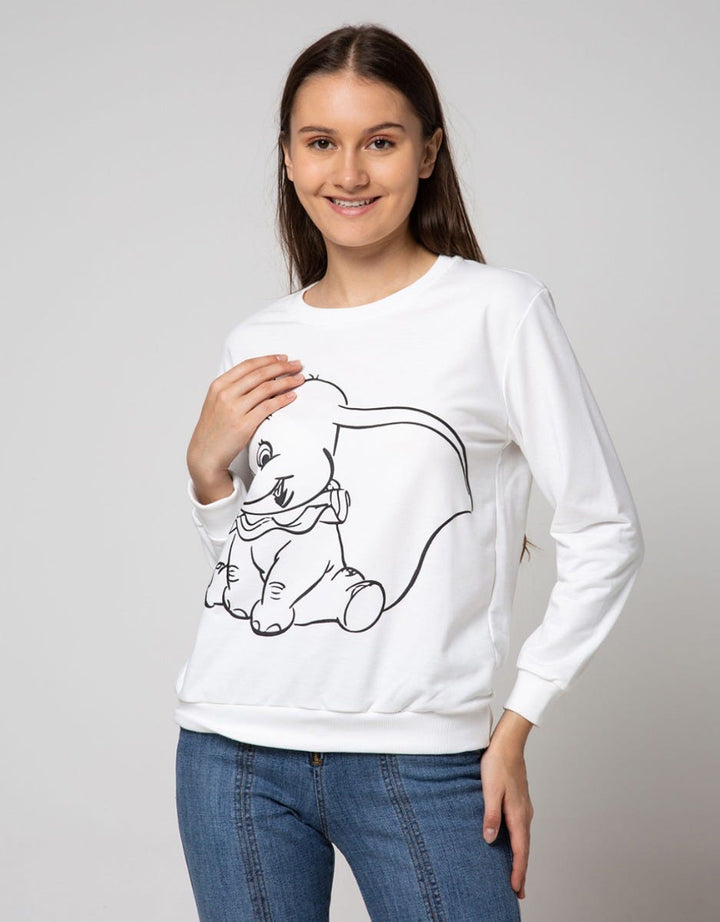 Disney Sweatshirt Elephant Print Women