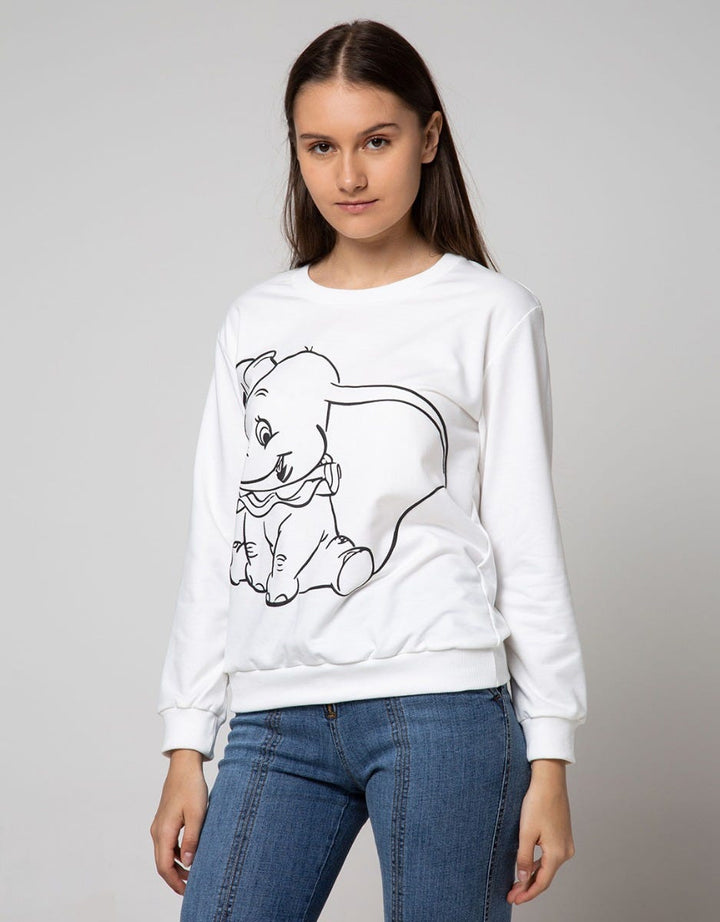 Disney Sweatshirt Elephant Print Women