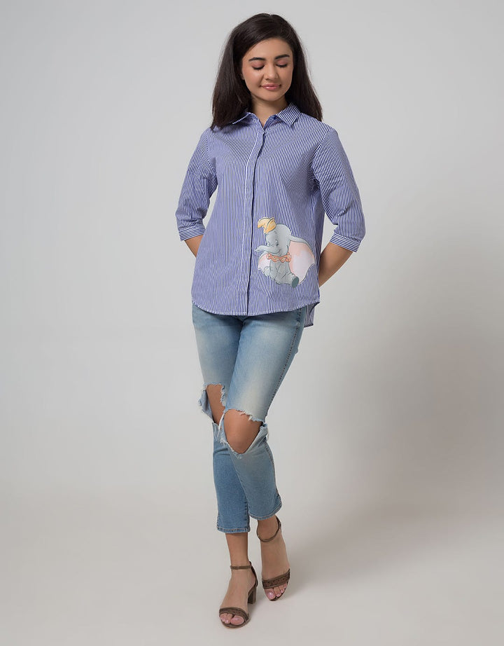 Disney Top Long Sleeve Shirt Dumbo Stripe