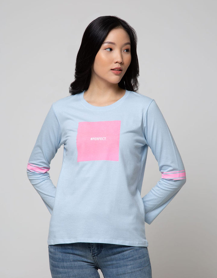 T Zone Long Sleeve T-Shirt Wording Regular Girly