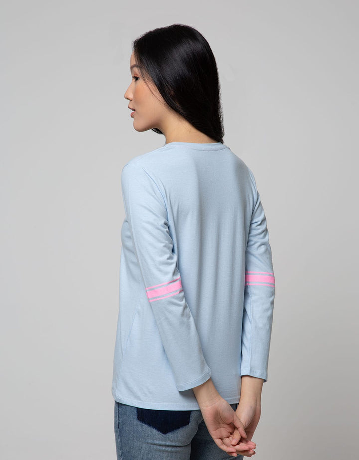 T Zone Long Sleeve T-Shirt Wording Regular Girly